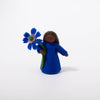 Felt Flower Fairy Cornflower in Hand Dark Skin Tone | ©️ Conscious Craft